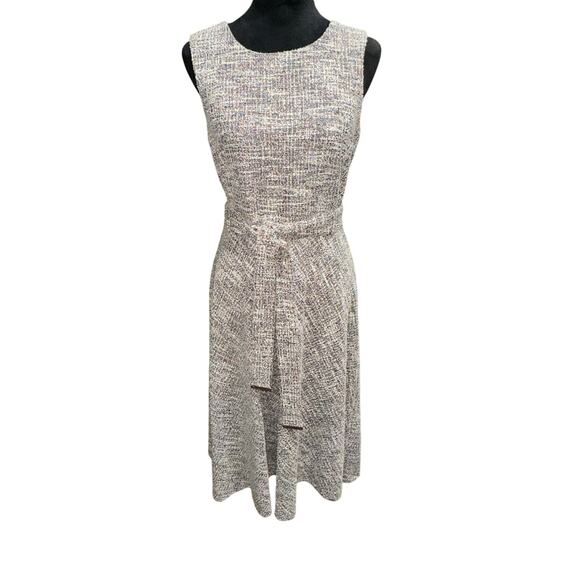 Calvin Klein Dresses & Skirts - Calvin Klein Classic Tweed Midi Dress Sleeveless Belt chic casual business Sz10